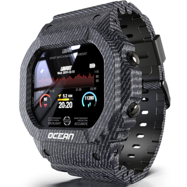 Lokmat OCEAN 1,14 pouces TFT Écran Tactile IP68 Montre Intelligente Étanche, Rappel d'Informations de Support / Moniteur de Sommeil / Enregistrement Sportif