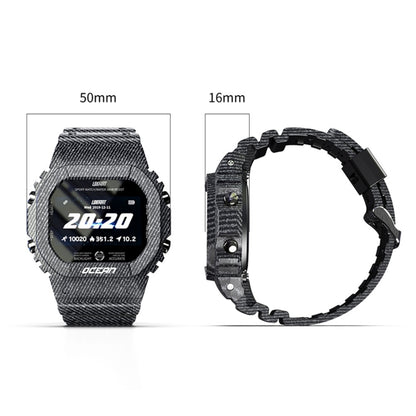 Lokmat OCEAN 1,14 pouces TFT Écran Tactile IP68 Montre Intelligente Étanche, Rappel d'Informations de Support / Moniteur de Sommeil / Enregistrement Sportif