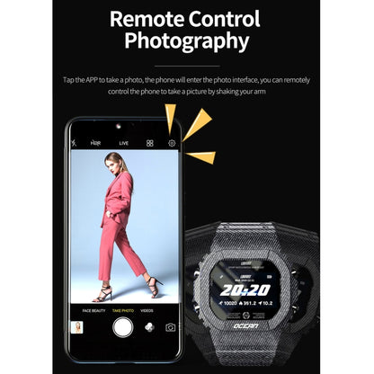 Lokmat OCEAN 1,14 pouces TFT Écran Tactile IP68 Montre Intelligente Étanche, Rappel d'Informations de Support / Moniteur de Sommeil / Enregistrement Sportif