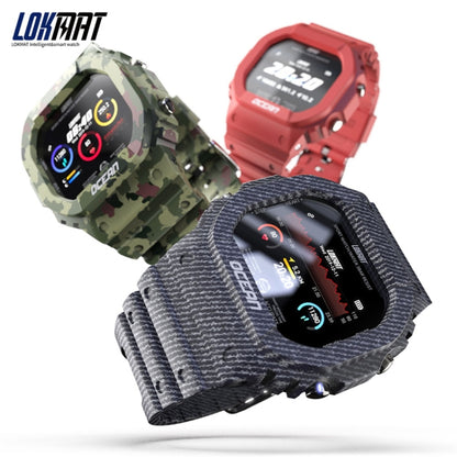 Lokmat OCEAN 1,14 pouces TFT Écran Tactile IP68 Montre Intelligente Étanche, Rappel d'Informations de Support / Moniteur de Sommeil / Enregistrement Sportif