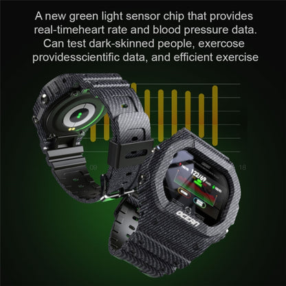 Lokmat OCEAN 1,14 pouces TFT Écran Tactile IP68 Montre Intelligente Étanche, Rappel d'Informations de Support / Moniteur de Sommeil / Enregistrement Sportif