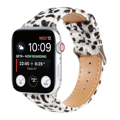 Bracelet de montre en cuir à imprimé léopard moelleux en crin de cheval, For Apple Watch Ultra 49mm / Series 8&7 45mm / SE 2&6&SE&5&4 44mm / 3&2&1 42mm, For Apple Watch Series 8&7 41mm / SE 2&6&SE&5&4 40mm / 3&2&1 38mm                                  ...