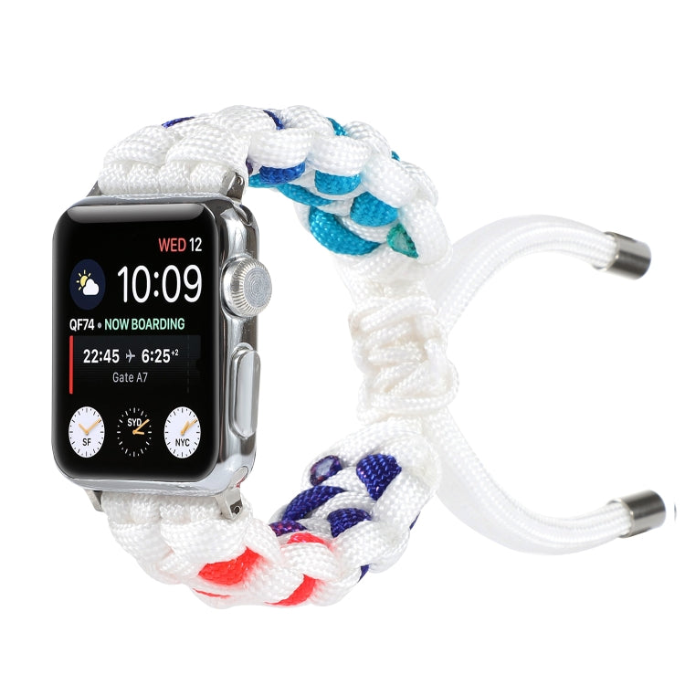 Bracelet de montre en cordon parapluie tressé, For Apple Watch Ultra 49mm / Series 8&7 45mm / SE 2&6&SE&5&4 44mm / 3&2&1 42mm, For Apple Watch Series 8&7 41mm / SE 2&6&SE&5&4 40mm / 3&2&1 38mm                                                            ...