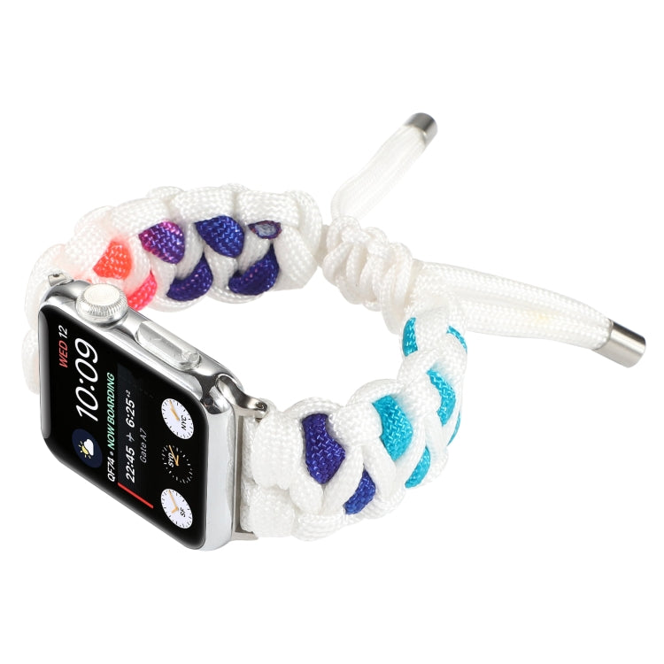 Bracelet de montre en cordon parapluie tressé, For Apple Watch Ultra 49mm / Series 8&7 45mm / SE 2&6&SE&5&4 44mm / 3&2&1 42mm, For Apple Watch Series 8&7 41mm / SE 2&6&SE&5&4 40mm / 3&2&1 38mm                                                            ...