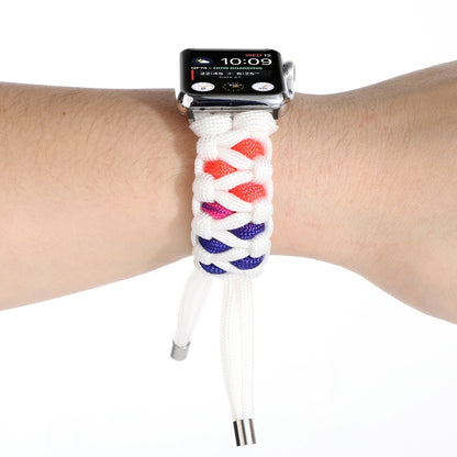 Bracelet de montre en cordon parapluie tressé, For Apple Watch Ultra 49mm / Series 8&7 45mm / SE 2&6&SE&5&4 44mm / 3&2&1 42mm, For Apple Watch Series 8&7 41mm / SE 2&6&SE&5&4 40mm / 3&2&1 38mm                                                            ...