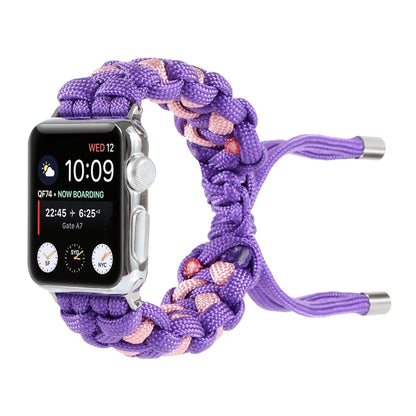 Bracelet de montre en cordon parapluie tressé, For Apple Watch Ultra 49mm / Series 8&7 45mm / SE 2&6&SE&5&4 44mm / 3&2&1 42mm, For Apple Watch Series 8&7 41mm / SE 2&6&SE&5&4 40mm / 3&2&1 38mm                                                            ...