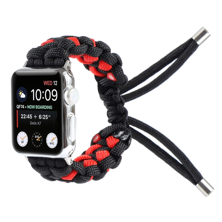 Bracelet de montre en cordon parapluie tressé, For Apple Watch Ultra 49mm / Series 8&7 45mm / SE 2&6&SE&5&4 44mm / 3&2&1 42mm, For Apple Watch Series 8&7 41mm / SE 2&6&SE&5&4 40mm / 3&2&1 38mm                                                            ...