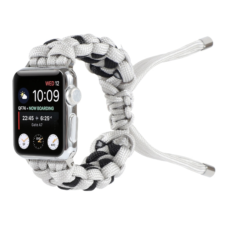 Bracelet de montre en cordon parapluie tressé, For Apple Watch Ultra 49mm / Series 8&7 45mm / SE 2&6&SE&5&4 44mm / 3&2&1 42mm, For Apple Watch Series 8&7 41mm / SE 2&6&SE&5&4 40mm / 3&2&1 38mm                                                            ...