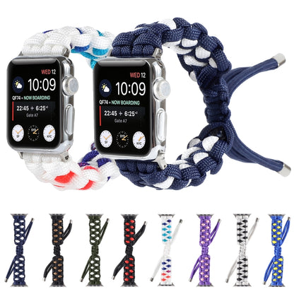 Bracelet de montre en cordon parapluie tressé, For Apple Watch Ultra 49mm / Series 8&7 45mm / SE 2&6&SE&5&4 44mm / 3&2&1 42mm, For Apple Watch Series 8&7 41mm / SE 2&6&SE&5&4 40mm / 3&2&1 38mm                                                            ...