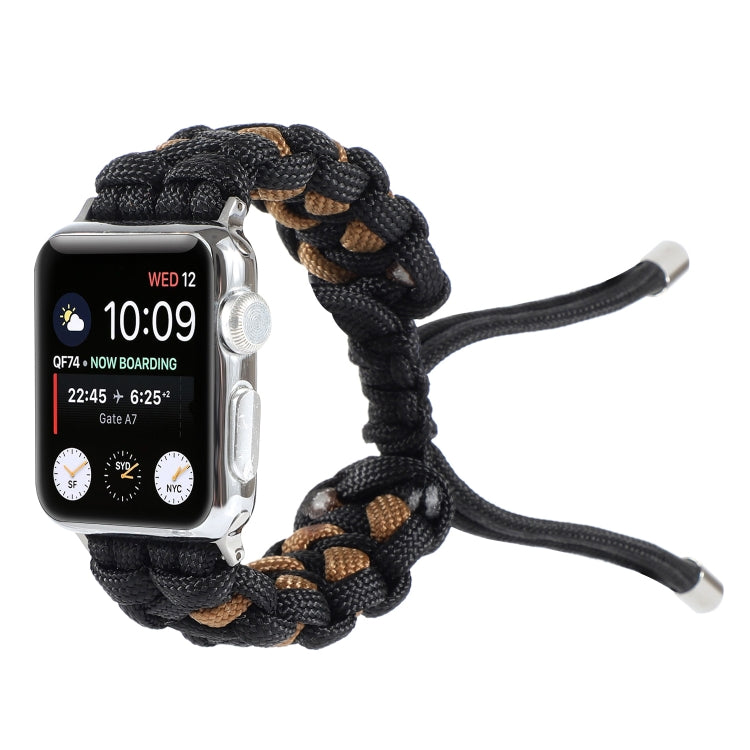 Bracelet de montre en cordon parapluie tressé, For Apple Watch Ultra 49mm / Series 8&7 45mm / SE 2&6&SE&5&4 44mm / 3&2&1 42mm, For Apple Watch Series 8&7 41mm / SE 2&6&SE&5&4 40mm / 3&2&1 38mm                                                            ...