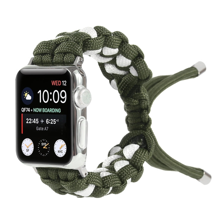 Bracelet de montre en cordon parapluie tressé, For Apple Watch Ultra 49mm / Series 8&7 45mm / SE 2&6&SE&5&4 44mm / 3&2&1 42mm, For Apple Watch Series 8&7 41mm / SE 2&6&SE&5&4 40mm / 3&2&1 38mm                                                            ...