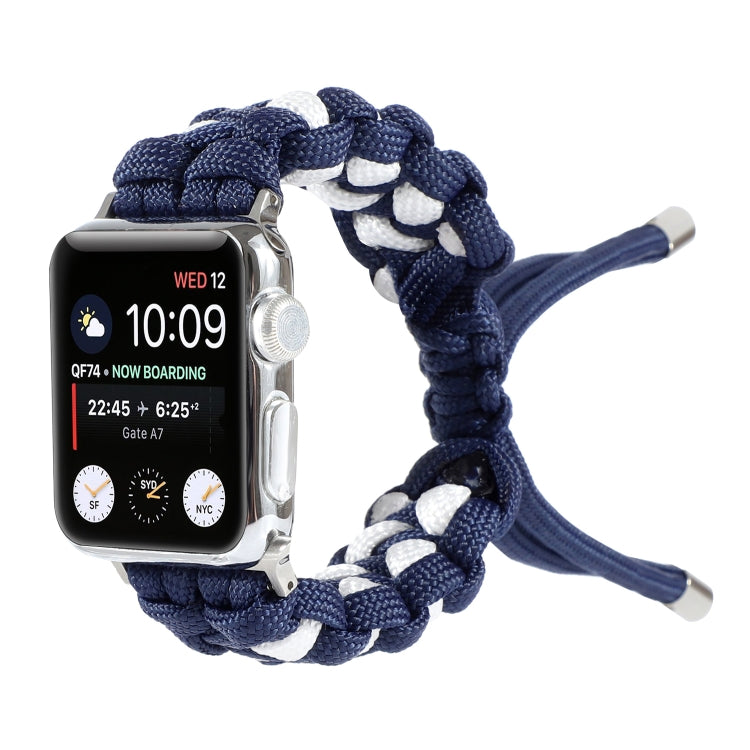 Bracelet de montre en cordon parapluie tressé, For Apple Watch Ultra 49mm / Series 8&7 45mm / SE 2&6&SE&5&4 44mm / 3&2&1 42mm, For Apple Watch Series 8&7 41mm / SE 2&6&SE&5&4 40mm / 3&2&1 38mm                                                            ...