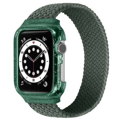 Bracelets de montre de remplacement Weave avec cadre pour Apple Watch Series 6 & SE & 5 & 4 40mm / 3 & 2 & 1 38mm, 128mm, 135mm, 140mm, 145mm, 150mm, 155mm