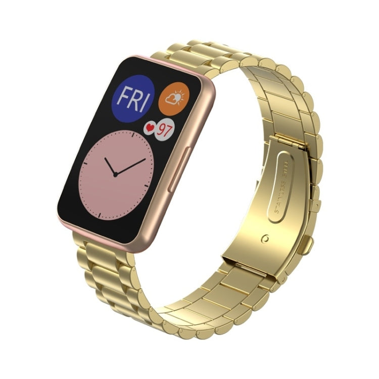 Pour Huawei Watch Fit Bracelet de remplacement en métal à trois perles