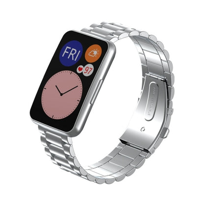 Pour Huawei Watch Fit Bracelet de remplacement en métal à trois perles