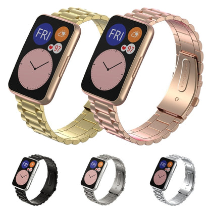 Pour Huawei Watch Fit Bracelet de remplacement en métal à trois perles