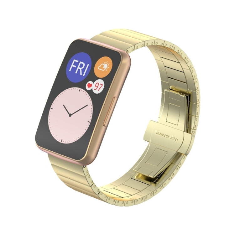 Pour Huawei Watch Fit Bracelet de rechange en métal avec joint en bambou