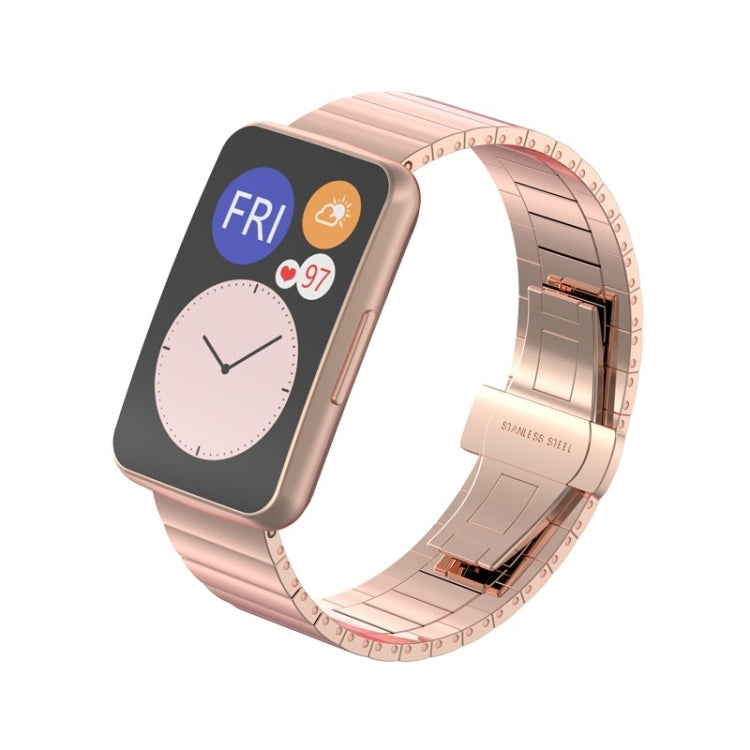 Pour Huawei Watch Fit Bracelet de rechange en métal avec joint en bambou