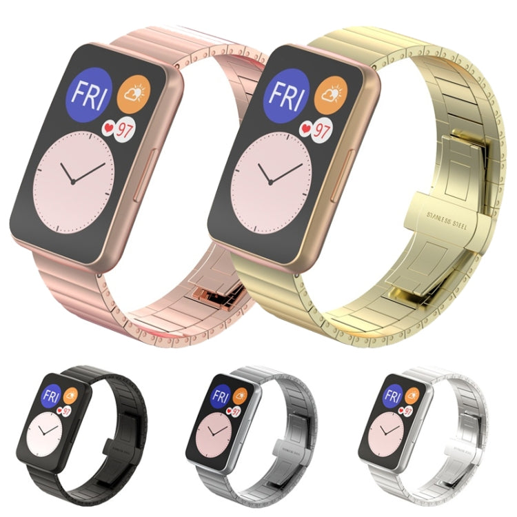 Pour Huawei Watch Fit Bracelet de rechange en métal avec joint en bambou