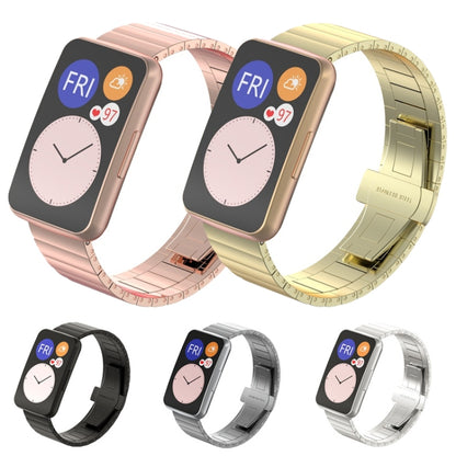 Pour Huawei Watch Fit Bracelet de rechange en métal avec joint en bambou