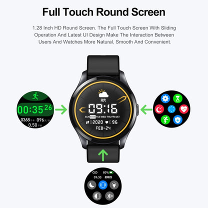 T88 1,28 pouces TFT écran couleur IP67 montre intelligente étanche, prise en charge de la surveillance de la température corporelle / surveillance du sommeil / surveillance de la fréquence cardiaque