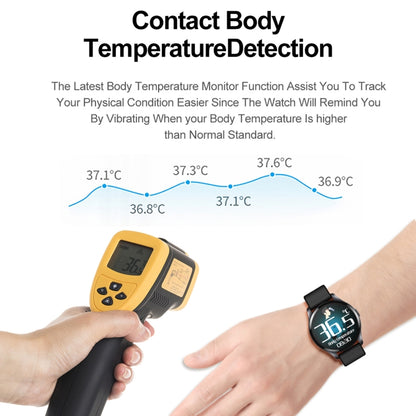 T88 1,28 pouces TFT écran couleur IP67 montre intelligente étanche, prise en charge de la surveillance de la température corporelle / surveillance du sommeil / surveillance de la fréquence cardiaque