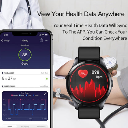 T88 1,28 pouces TFT écran couleur IP67 montre intelligente étanche, prise en charge de la surveillance de la température corporelle / surveillance du sommeil / surveillance de la fréquence cardiaque