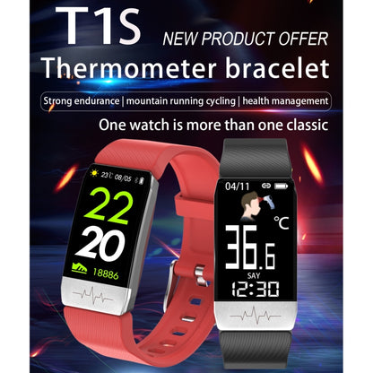 T1S 1,14 pouces Écran IP67 Bracelet Intelligent Étanche, Prise en Charge de la Surveillance de l'Oxygène Sanguin / Surveillance de la Température Corporelle / Surveillance de la Fréquence Cardiaque