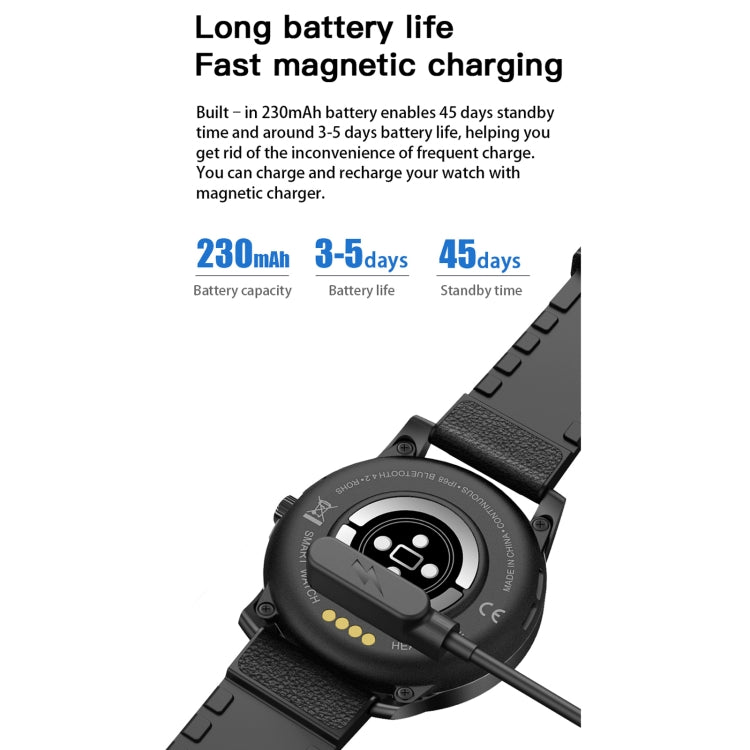 MX12 1,3 pouces IPS écran couleur IP68 montre intelligente étanche, prise en charge des appels Bluetooth/surveillance du sommeil/surveillance de la fréquence cardiaque, Steel Strap