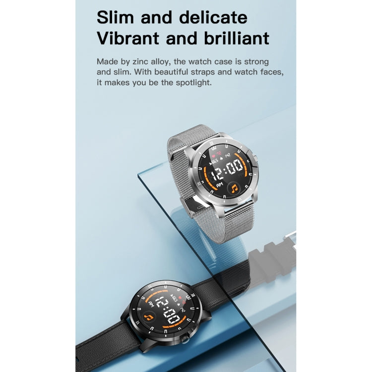 MX12 1,3 pouces IPS écran couleur IP68 montre intelligente étanche, prise en charge des appels Bluetooth/surveillance du sommeil/surveillance de la fréquence cardiaque, Steel Strap