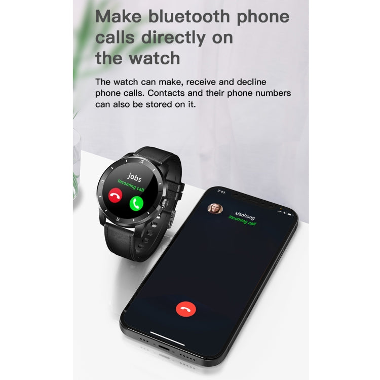 MX12 1,3 pouces IPS écran couleur IP68 montre intelligente étanche, prise en charge des appels Bluetooth/surveillance du sommeil/surveillance de la fréquence cardiaque, Steel Strap