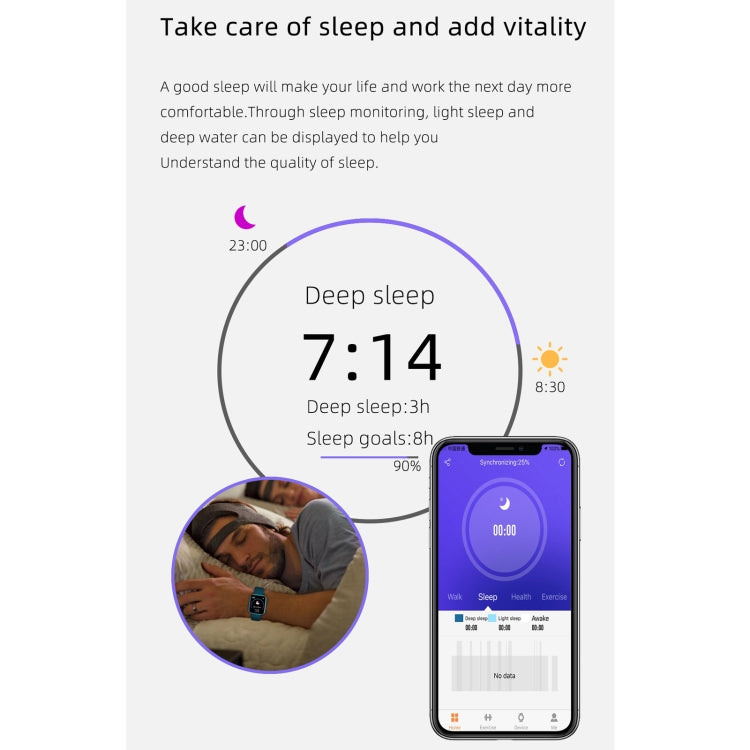 Z15 1,69 pouces écran tactile IP67 montre intelligente étanche, prise en charge de la surveillance de la pression artérielle / surveillance du sommeil / surveillance de la fréquence cardiaque