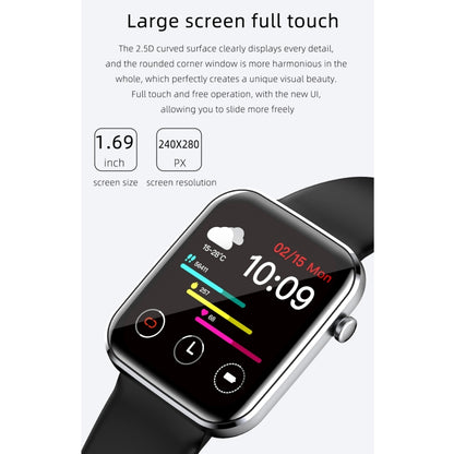 Z15 1,69 pouces écran tactile IP67 montre intelligente étanche, prise en charge de la surveillance de la pression artérielle / surveillance du sommeil / surveillance de la fréquence cardiaque