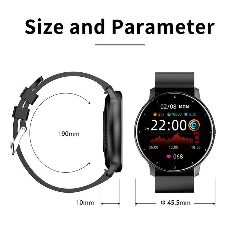ZL02 Montre intelligente étanche IP67 à écran tactile de 1,28 pouces, prend en charge la surveillance de la pression artérielle / la surveillance du sommeil / la surveillance de la fréquence cardiaque