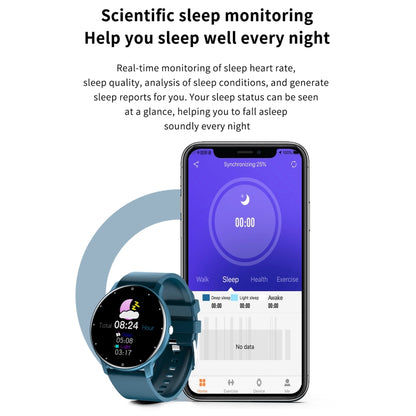 ZL02 Montre intelligente étanche IP67 à écran tactile de 1,28 pouces, prend en charge la surveillance de la pression artérielle / la surveillance du sommeil / la surveillance de la fréquence cardiaque