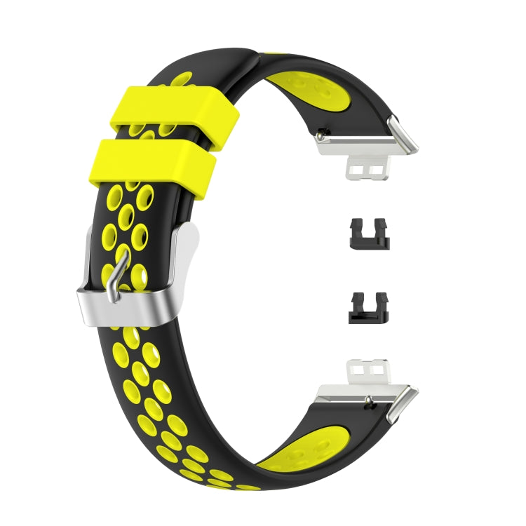 Pour Huawei Watch Fit 18mm fermoir Style Silicone bicolore remplacement bracelet de montre
