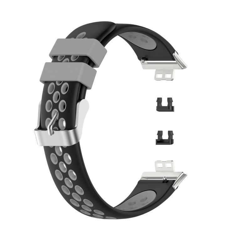 Pour Huawei Watch Fit 18mm fermoir Style Silicone bicolore remplacement bracelet de montre