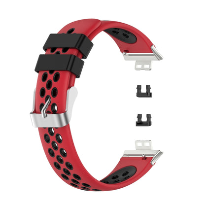 Pour Huawei Watch Fit 18mm fermoir Style Silicone bicolore remplacement bracelet de montre