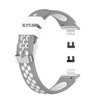 Pour Huawei Watch Fit 18mm fermoir Style Silicone bicolore remplacement bracelet de montre
