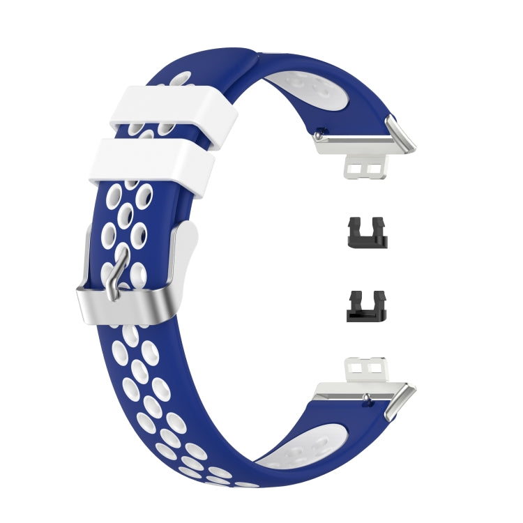 Pour Huawei Watch Fit 18mm fermoir Style Silicone bicolore remplacement bracelet de montre