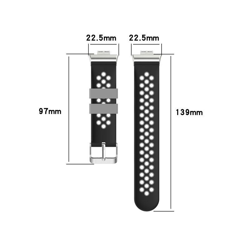 Pour Huawei Watch Fit 18mm fermoir Style Silicone bicolore remplacement bracelet de montre