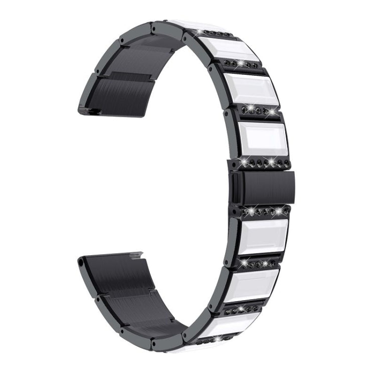 Bracelets de rechange incrustés de diamants en acier inoxydable, For Samsung Galaxy Watch 42mm, For Samsung Galaxy Watch 46mm, For Samsung Galaxy Watch 3 45mm, For Samsung Galaxy Watch Active2 44mm / Watch Active2 40mm / Watch Active                   ...