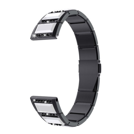 Bracelets de rechange incrustés de diamants en acier inoxydable, For Samsung Galaxy Watch 42mm, For Samsung Galaxy Watch 46mm, For Samsung Galaxy Watch 3 45mm, For Samsung Galaxy Watch Active2 44mm / Watch Active2 40mm / Watch Active