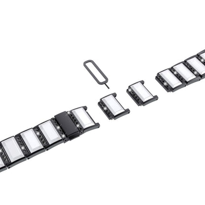 Bracelets de rechange incrustés de diamants en acier inoxydable, For Samsung Galaxy Watch 42mm, For Samsung Galaxy Watch 46mm, For Samsung Galaxy Watch 3 45mm, For Samsung Galaxy Watch Active2 44mm / Watch Active2 40mm / Watch Active                   ...