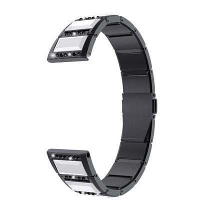 Bracelets de rechange incrustés de diamants en acier inoxydable, For Samsung Galaxy Watch 42mm, For Samsung Galaxy Watch 46mm, For Samsung Galaxy Watch 3 45mm, For Samsung Galaxy Watch Active2 44mm / Watch Active2 40mm / Watch Active                   ...