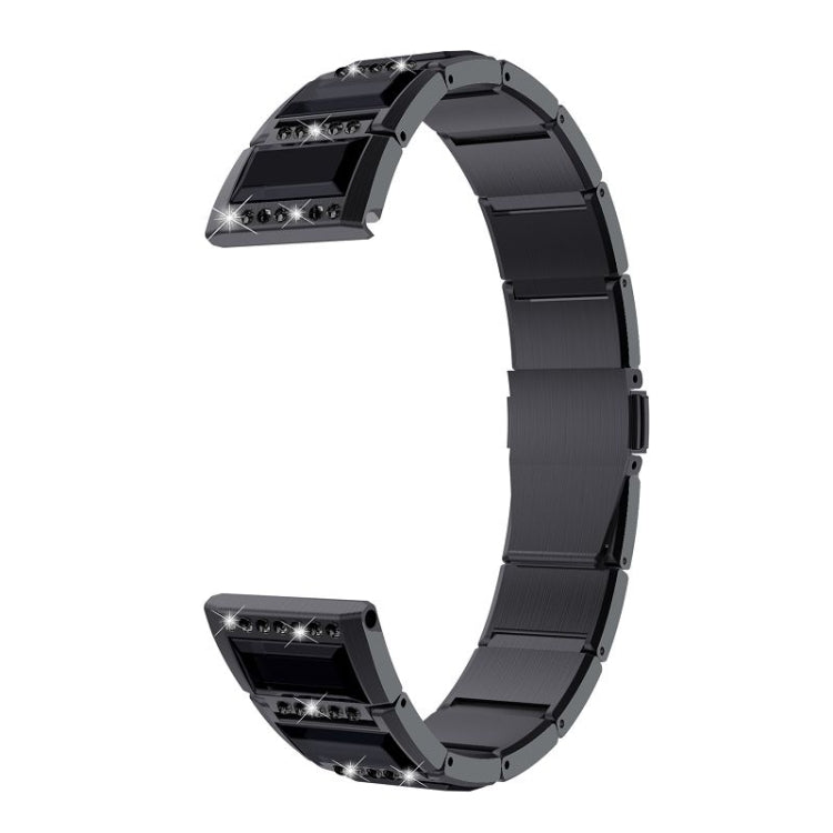 Bracelets de rechange incrustés de diamants en acier inoxydable, For Samsung Galaxy Watch 42mm, For Samsung Galaxy Watch 46mm, For Samsung Galaxy Watch 3 45mm, For Samsung Galaxy Watch Active2 44mm / Watch Active2 40mm / Watch Active                   ...