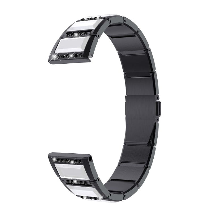 Bracelets de rechange incrustés de diamants en acier inoxydable, For Samsung Galaxy Watch 42mm, For Samsung Galaxy Watch 46mm, For Samsung Galaxy Watch 3 45mm, For Samsung Galaxy Watch Active2 44mm / Watch Active2 40mm / Watch Active                   ...