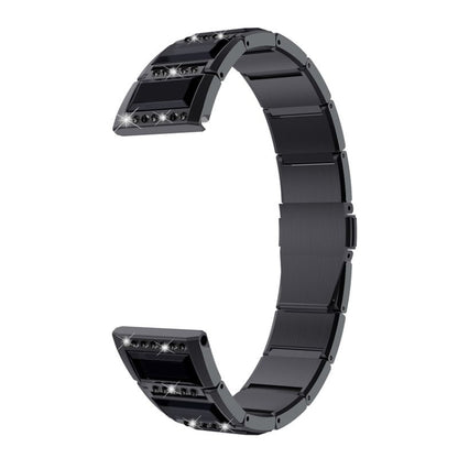 Bracelets de rechange incrustés de diamants en acier inoxydable, For Samsung Galaxy Watch 42mm, For Samsung Galaxy Watch 46mm, For Samsung Galaxy Watch 3 45mm, For Samsung Galaxy Watch Active2 44mm / Watch Active2 40mm / Watch Active                   ...