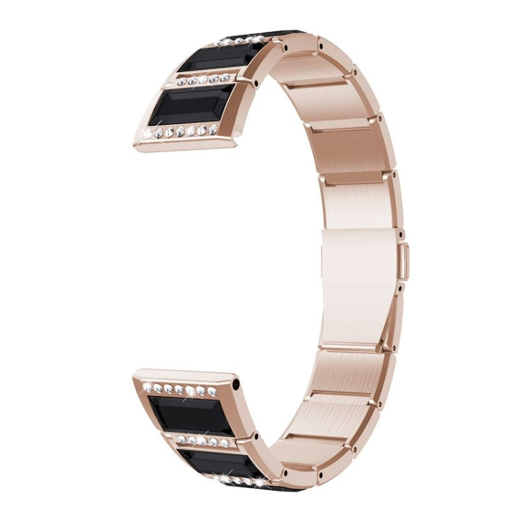 Bracelets de rechange incrustés de diamants en acier inoxydable, For Samsung Galaxy Watch 42mm, For Samsung Galaxy Watch 46mm, For Samsung Galaxy Watch 3 45mm, For Samsung Galaxy Watch Active2 44mm / Watch Active2 40mm / Watch Active                   ...