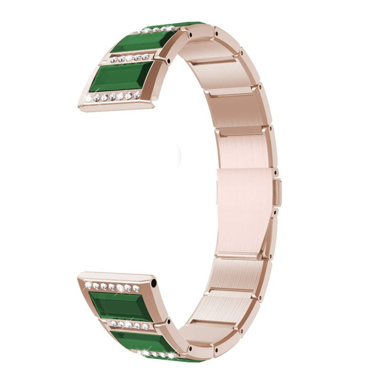 Bracelets de rechange incrustés de diamants en acier inoxydable, For Samsung Galaxy Watch 42mm, For Samsung Galaxy Watch 46mm, For Samsung Galaxy Watch 3 45mm, For Samsung Galaxy Watch Active2 44mm / Watch Active2 40mm / Watch Active                   ...